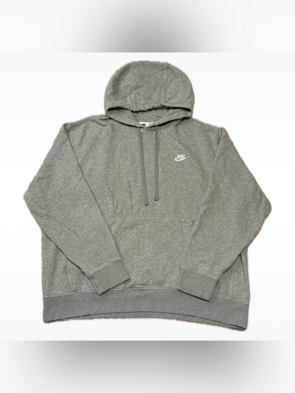 Nike Women's Gray Pullover Hoodie - Lightweight Drawstring Sweatshirt